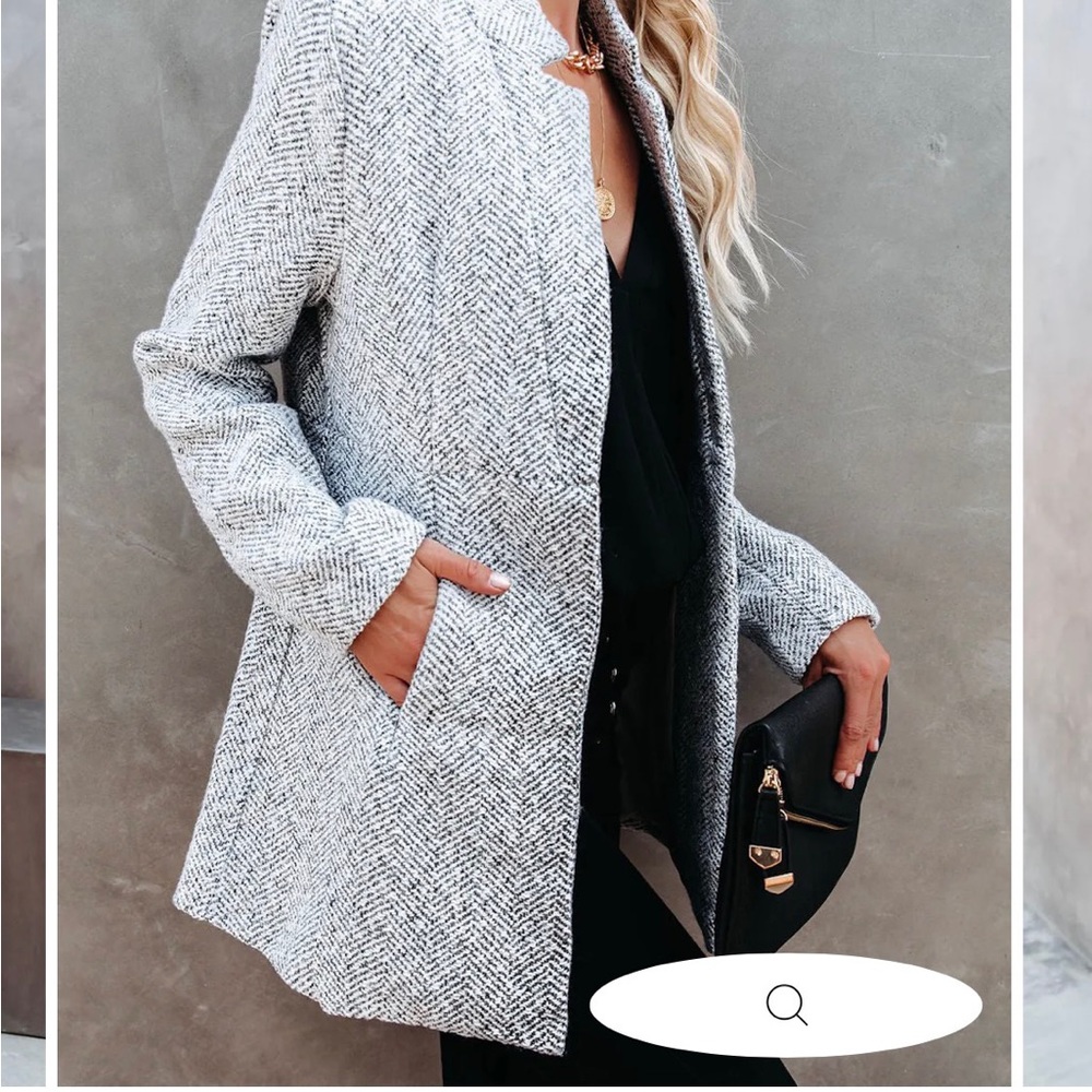TAYSHIA POCKETED COAT - HEATHER GREY.